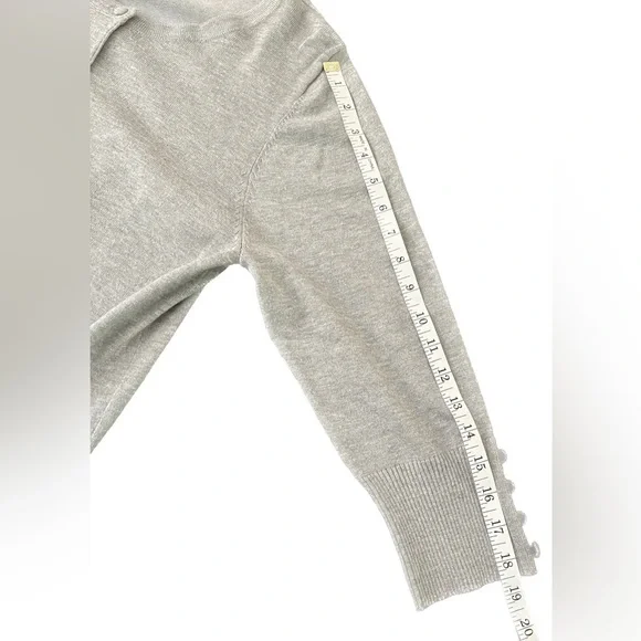 Grace Elements petite. Gray 3/4 length sleeve sweater. - Picture 6 of 9